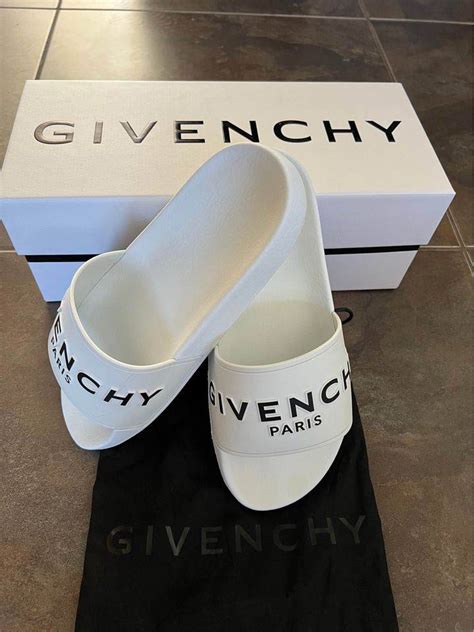 givenchy slides gold|Givenchy slides white and black.